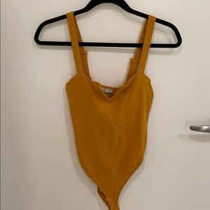 Free people mustard bodysuit